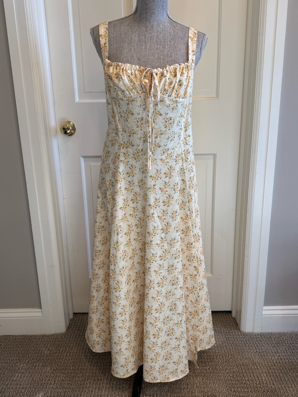Dainty Yellow Floral Sundress